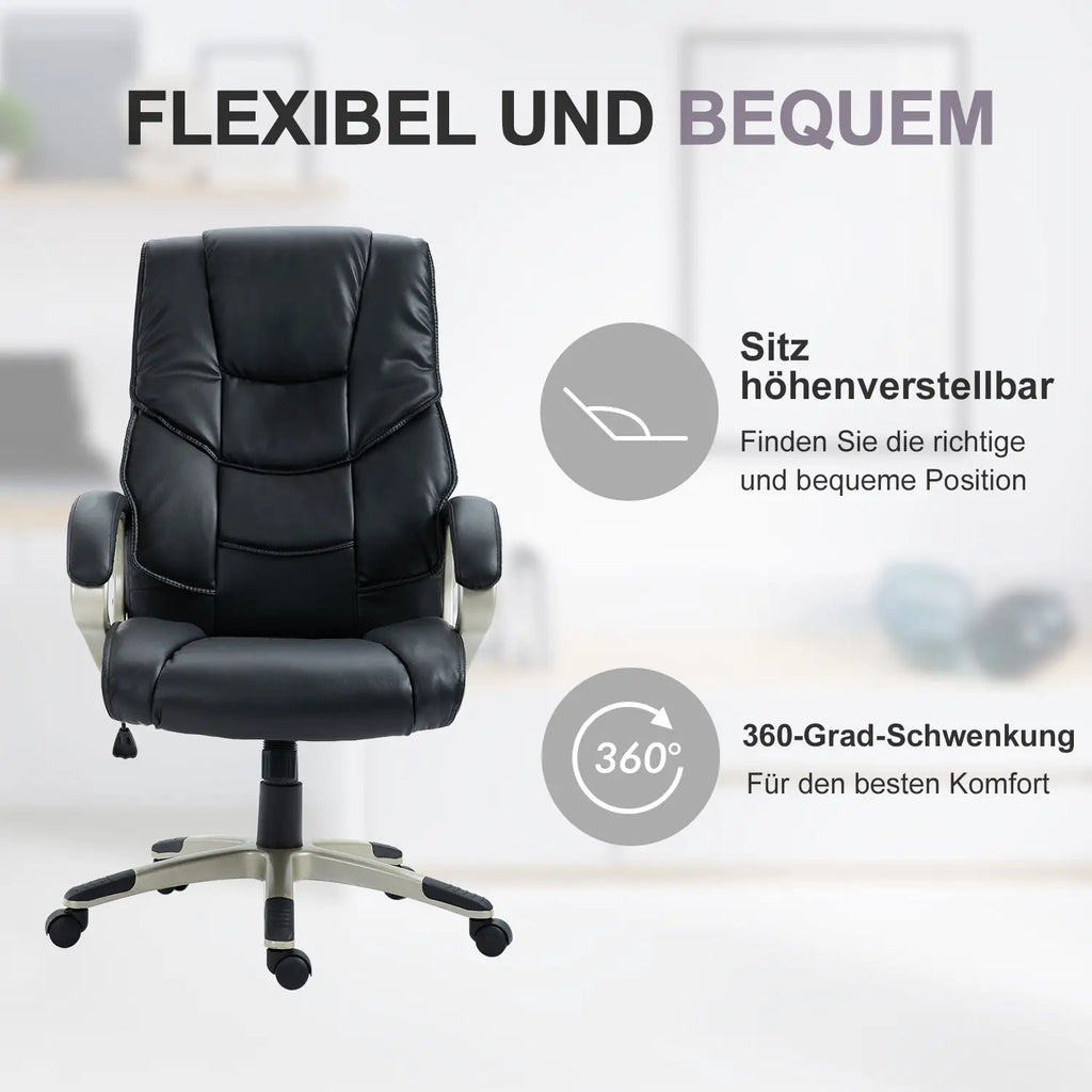 HOMCOM Bürostuhl höhenverstellbar 360° drehbar