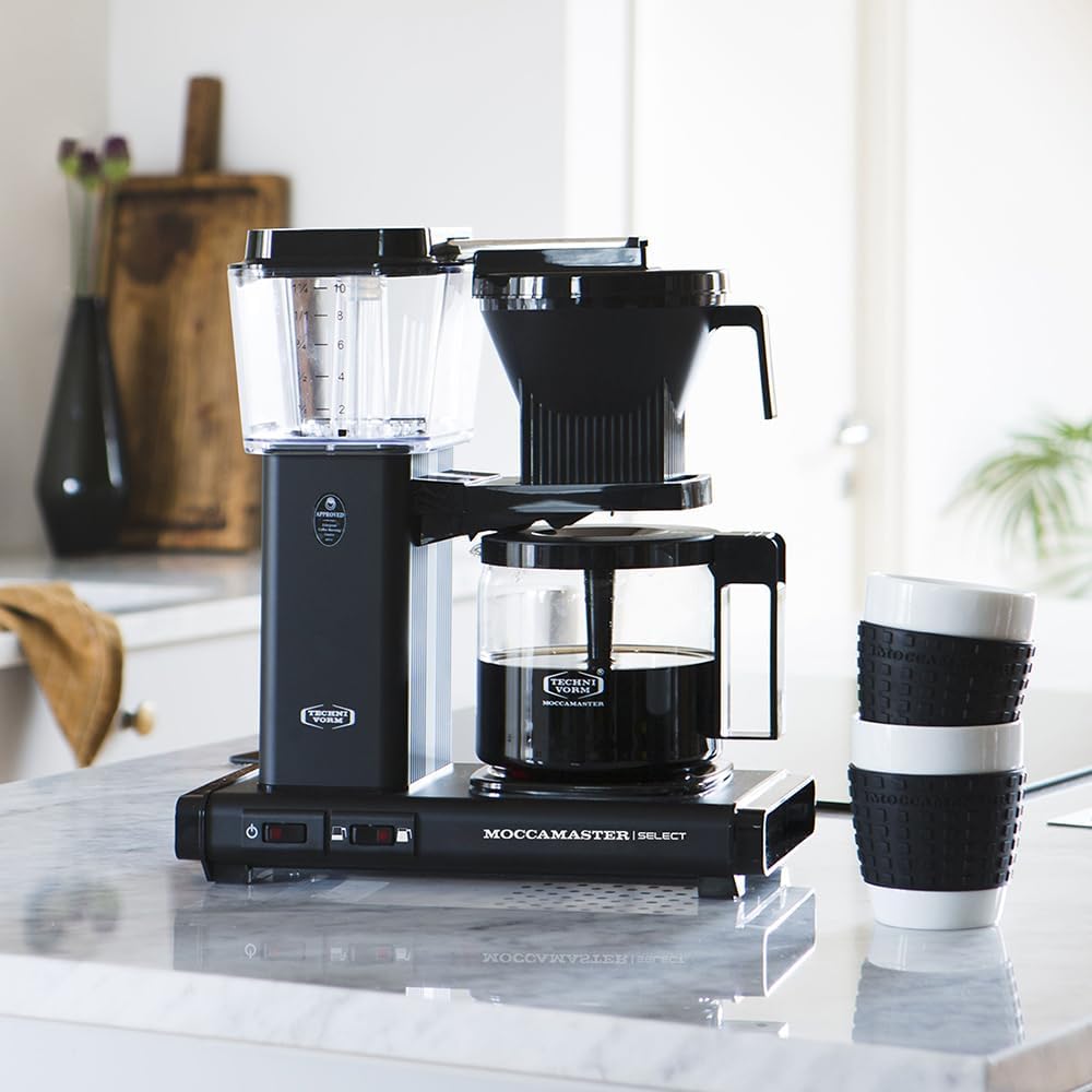 Moccamaster KBG Select, Kaffeemaschine, Retro Kaffeemaschine, Filterkaffee, Off-White, 1.25L