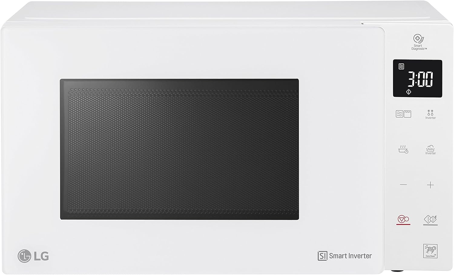 LG MH6535GIS Mikrowelle mit   Inverter Technologie & Quarz Grill, 25 Liter Kapazitt, 1000 W, Automatikprogramme, einstellbare Leistungsstufen für optimales Garen und EasyClean-Funktion, Schwarz