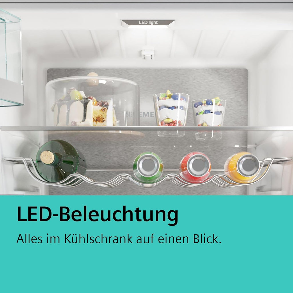 SIEMENS KF96NVPEA iQ300 Multi-Door-Kühlschrank, 183 x 91 cm, 405 L Kühlen & 200 L Gefrieren, hyperFresh längere Frische, noFrost nie wieder abtauen, superCooling schnellere Kühlung