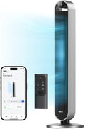 Dreo 25dB leiser Smart Turmventilator mit Sprachsteuerung, WiFi Alexa Ventilator, APP Steuerung, 120° Oszillierender Standventilator, 12 Geschwindigkeiten, 4 Modi, 12-Stund-Timer, Pilot Max S