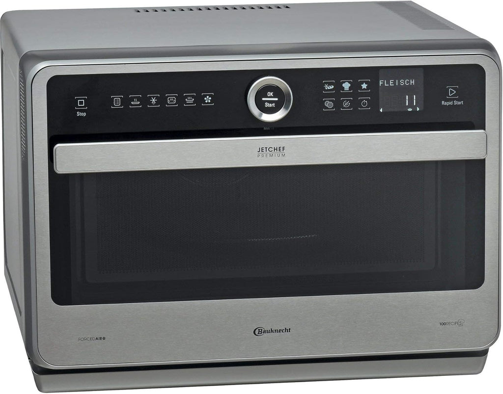 Bauknecht Jet Chef MW 179 IN Edelstahl 5in1-Multifunktionsmikrowelle/ 1000 W/ 33 L Garraum/Heißluft 1500 Watt/ Quartz Grill 1200 W/DualCrisp/ Dampfgaren/Schmelz- und Schnellauftau-Funktion