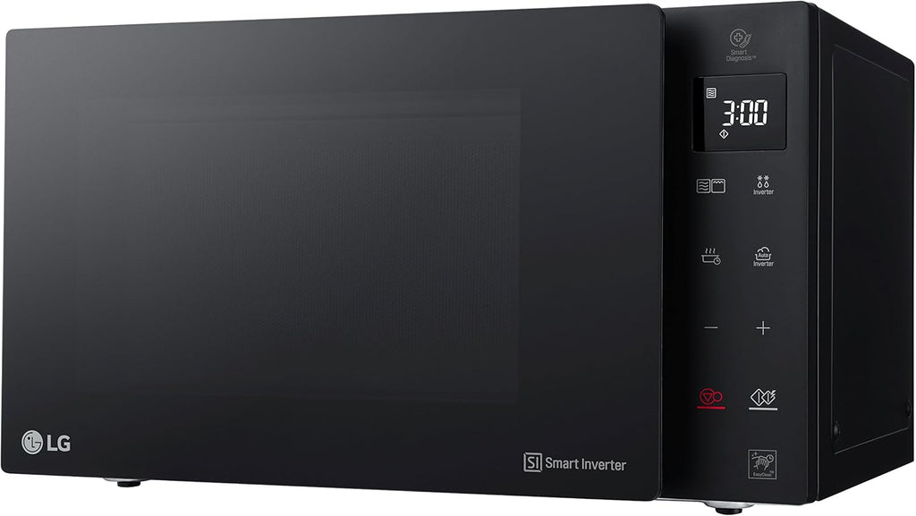 LG MH6535GIS Mikrowelle mit   Inverter Technologie & Quarz Grill, 25 Liter Kapazitt, 1000 W, Automatikprogramme, einstellbare Leistungsstufen für optimales Garen und EasyClean-Funktion, Schwarz