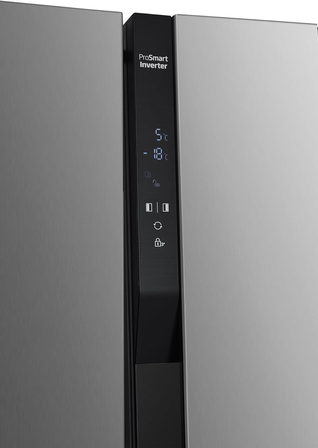 Beko GNO5322WDXPN Side-by-Side, Kühlschrank, Gefrierschrank, 532 l Gesamtvolumen, 347 Liter Kühlbereich, 185 Liter Gefrierbereich, Multifunktionsdisplay, NoFrost, Wasserspender, Edelstahl