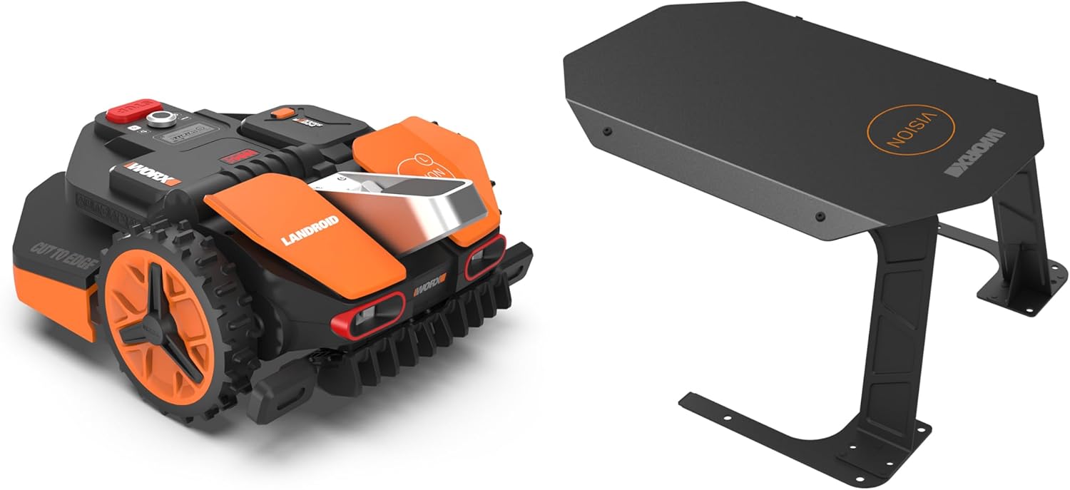 WORX Landroid M WR141E Mhroboter/Akkurasenmher für kleine Grten bis 500 qm/Selbstfahrender Rasenmher für einen sauberen Rasenschnitt, Bunt