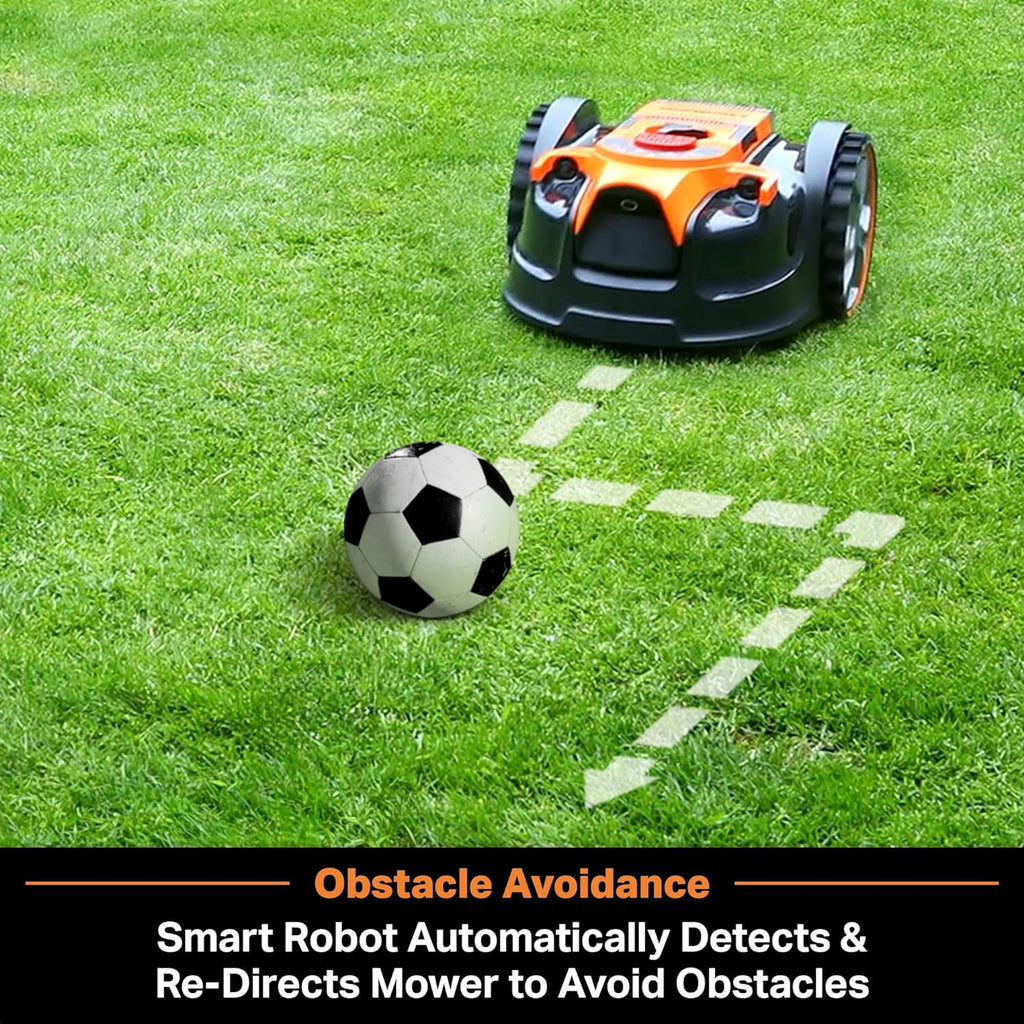 LawnMaster VBRM16 OcuMow Mhroboter für geeignet für bis zu 100 qm-Selbstfahrender Rasenmher Roboter mit MX 24V 4.0Ah Lithium-Ionen Akku Ohne Kabel