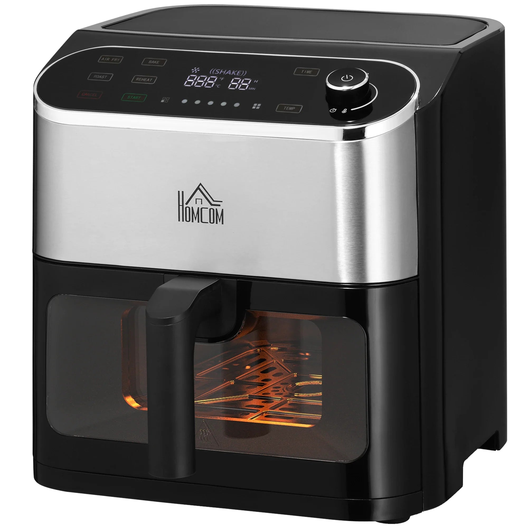 HOMCOM Heißluftfritteuse Airfryer fettarm schnelles Garen