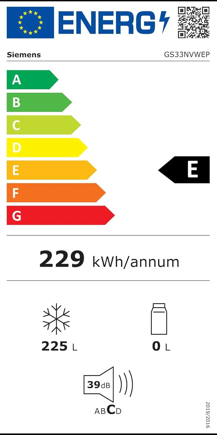Siemens GS58NDWDP, iQ500 Freistehender Gefrierschrank, 191 x 70 cm, 366 L, noFrost, bigBox, LED-Innenbeleuchtung, superFreezing, varioZone für anpassbaren Gefrierraum, freshSense