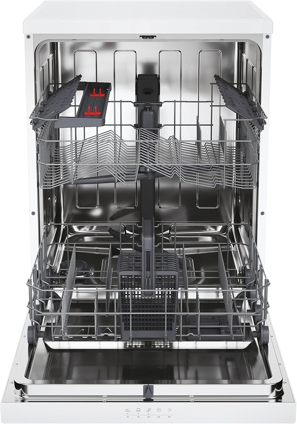 Hoover HF 4C6F0PW Geschirrspüler; 14 Maßgedecke; Freistehend, 60 cm breit; Energieeffizienzklasse C; Smarte Bedienung mit WiFi + Bluetooth-Technologie