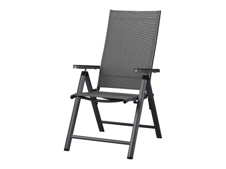 Alu-Set »Houston«, 9-teilig - Ausziehtisch & 8 Hochlehner, grau