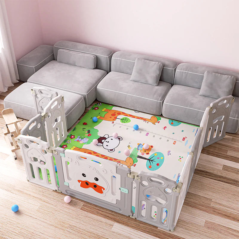 Sonnewelt Laufgitter Faltbares baby mit Krabbelmatte