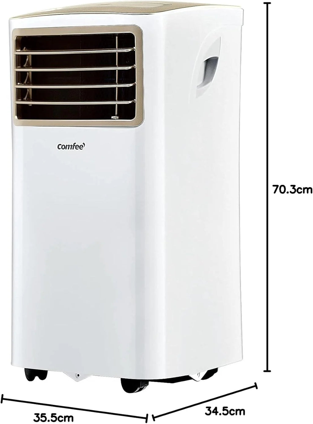 Comfee Mobiles Klimagerät MPPH-09CRN7, 9000 BTU 2,6kW, Kühlen&Ventilieren&Entfeuchten, Raumgröße bis 88m³(33㎡), Mobile Klimaanlage mit Abluftschlauch