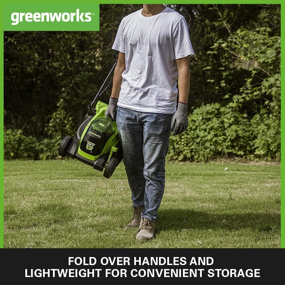 Greenworks 48V (2x24V) Selbstfahrender Akku Rasenmher für groe Flchen bis zu 480m, 46cm Schnittbreite, 55L Sack PLUS zwei 4Ah-Akkus und Doppelladegert GD24X2LM46SPK4X