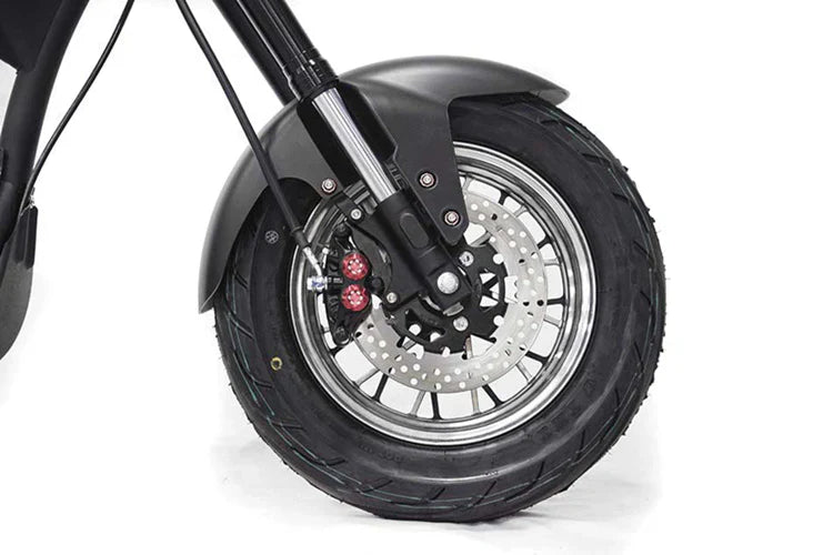 Mangosteen M1P Elektro-Chopper in Mattschwarz – 2000W Bürstenloser Motor, 60 km/h Hchstgeschwindigkeit