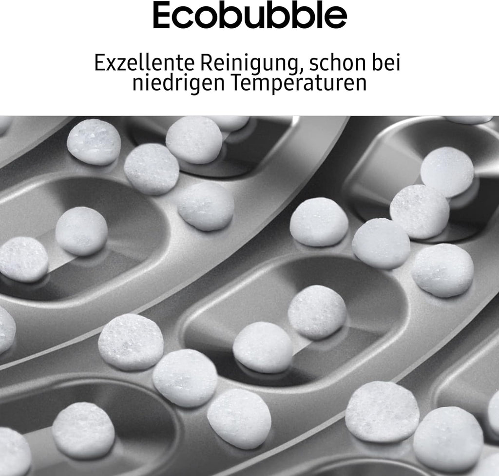 Samsung WW8NK52K0VW/EG Waschmaschine, 8 kg, 1200 U/min, SLIM Platzsparer, Ecobubble, AddWash, Hygiene-Dampfprogramm, Weiß