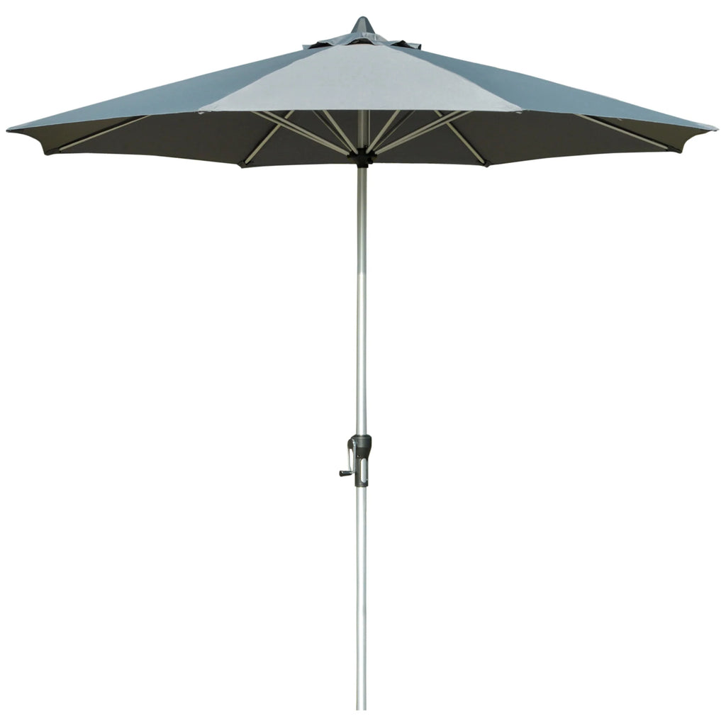 Outsunny Sonnenschirm 2,7 m Dunkelgrau mit Kurbel & UV-Schutz