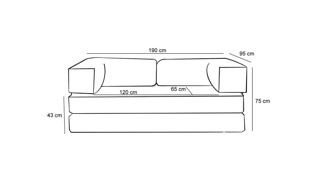 Comfort 3er Sofa - Grün