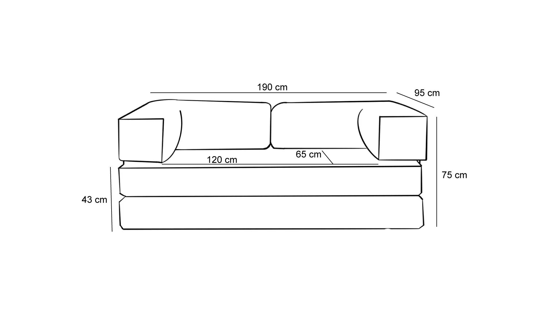 Comfort 3er Sofa - Grün