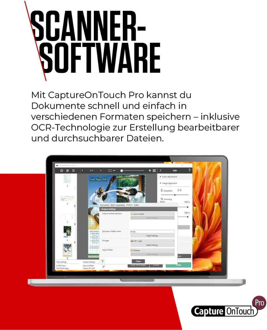 Canon DR-C225 II - imageFORMULA Dokumentenscanner (Duplex, Einzug, Farbe, 600dpi, 25 Seiten/Min, PDF OCR, kompakt, schwarz)