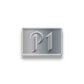 P1 Silver Logo Pin