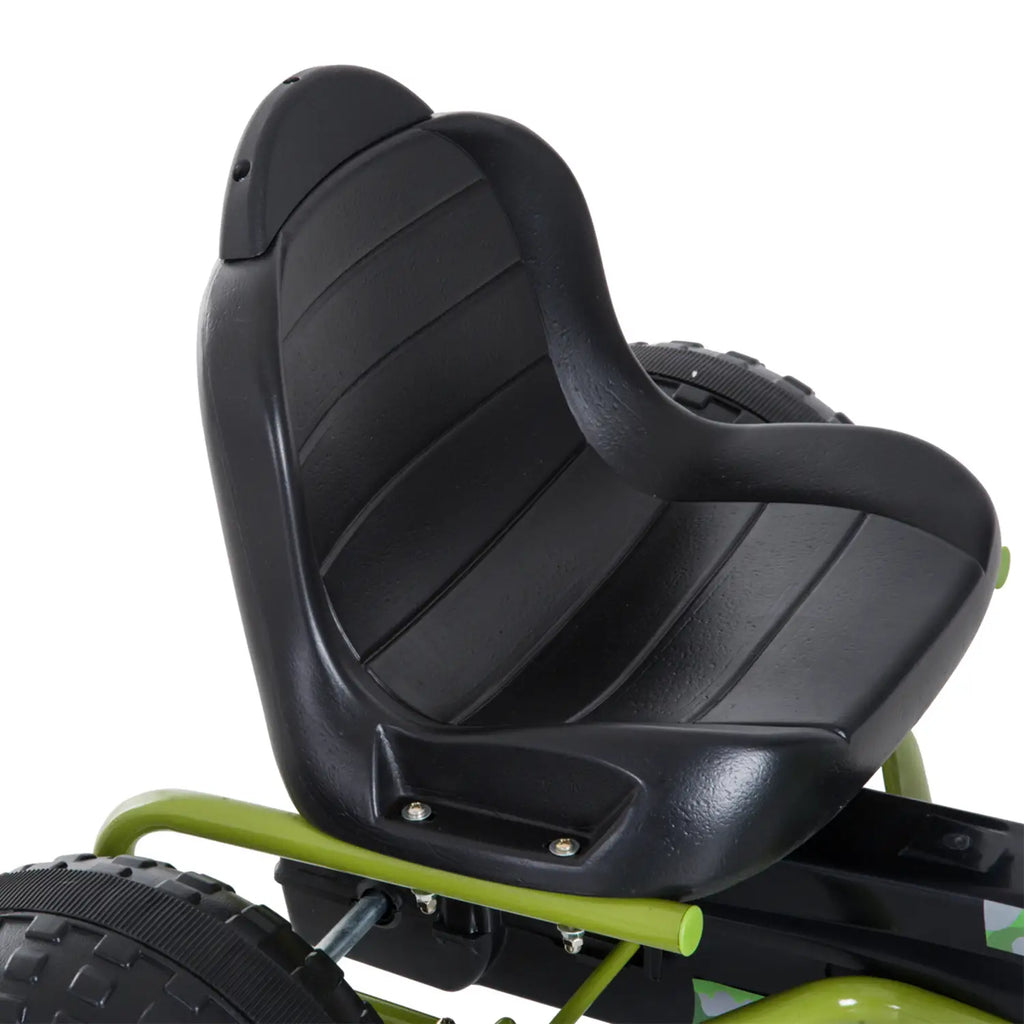 HOMCOM Kinder Go Kart Tretauto Offroad-Design verstellbarer Sitz