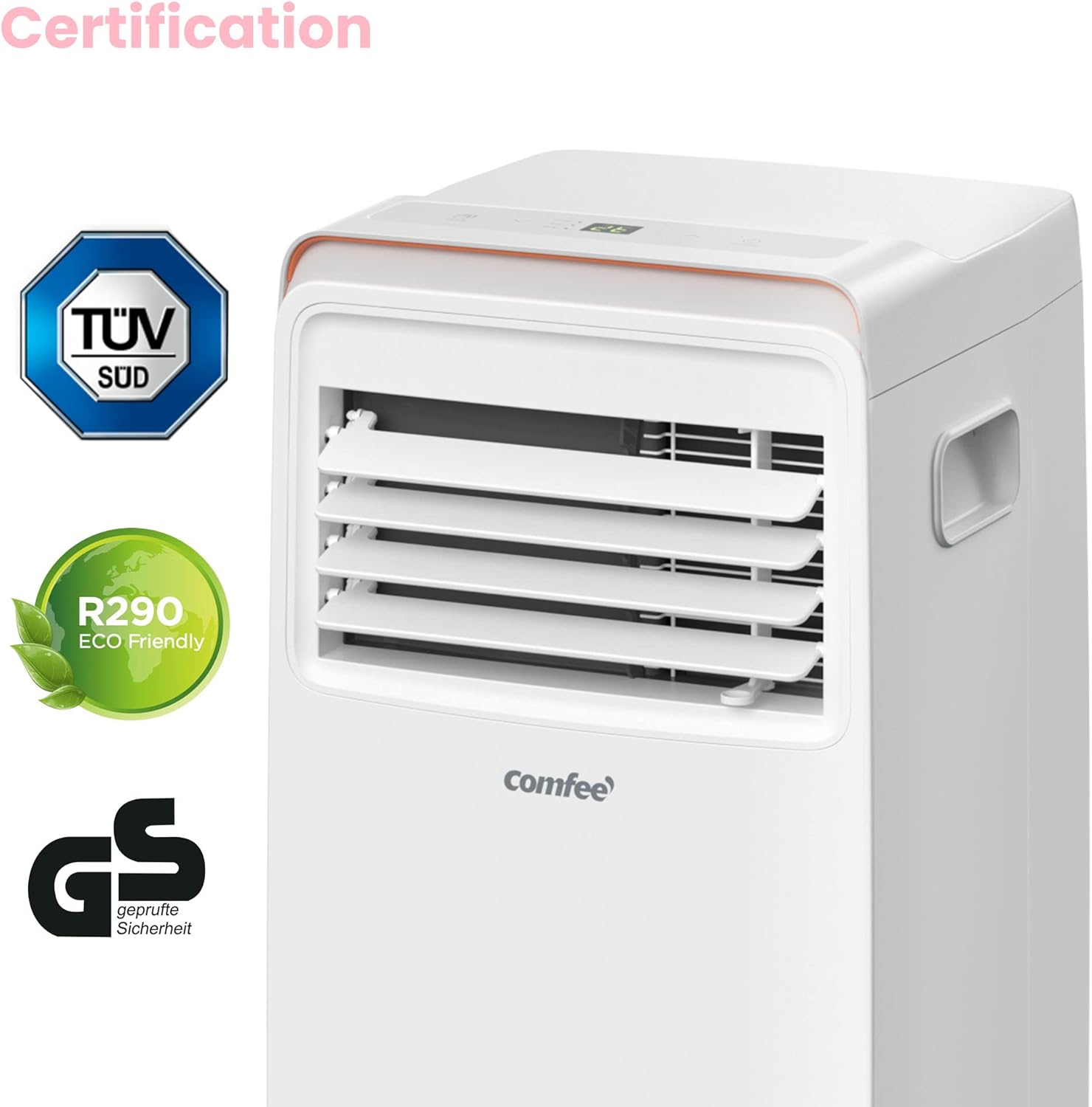 Comfee Mobiles Klimagerät MPD1-12CRN7, 12000 BTU 3,5kW, Kühlen&Ventilieren&Entfeuchten, Raumgröße bis 117m³(43㎡), Mobile Klimaanlage mit Abluftschlauch