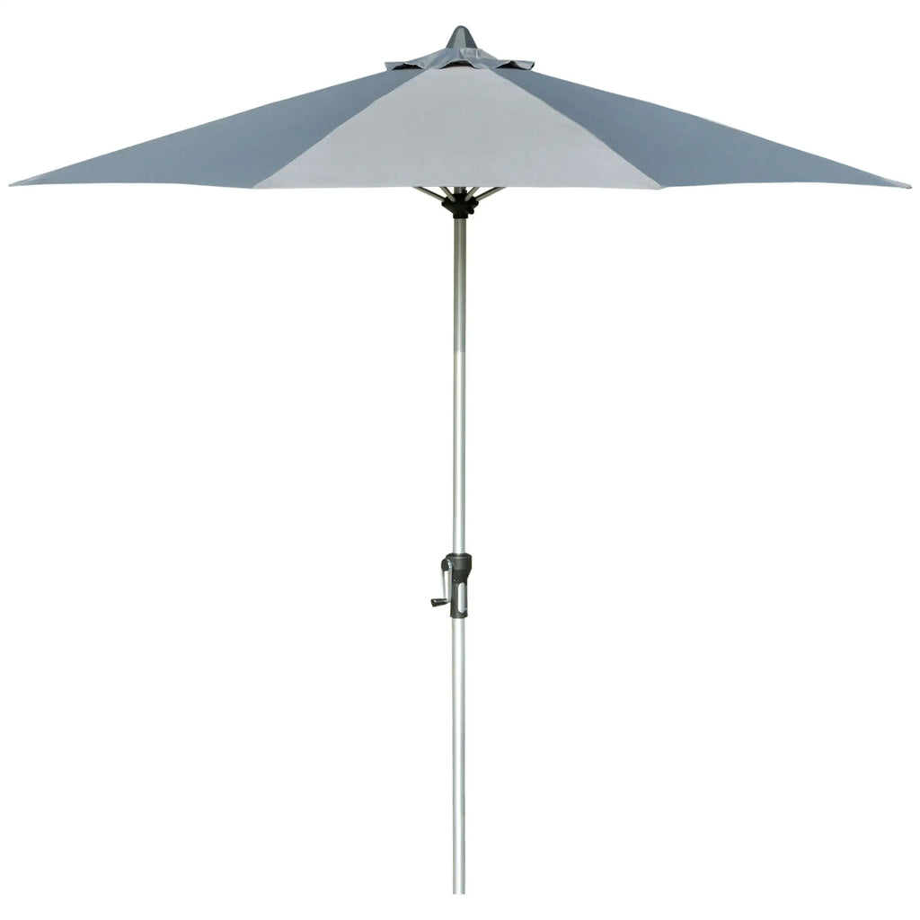 Outsunny Sonnenschirm 2,7 m Dunkelgrau mit Kurbel & UV-Schutz
