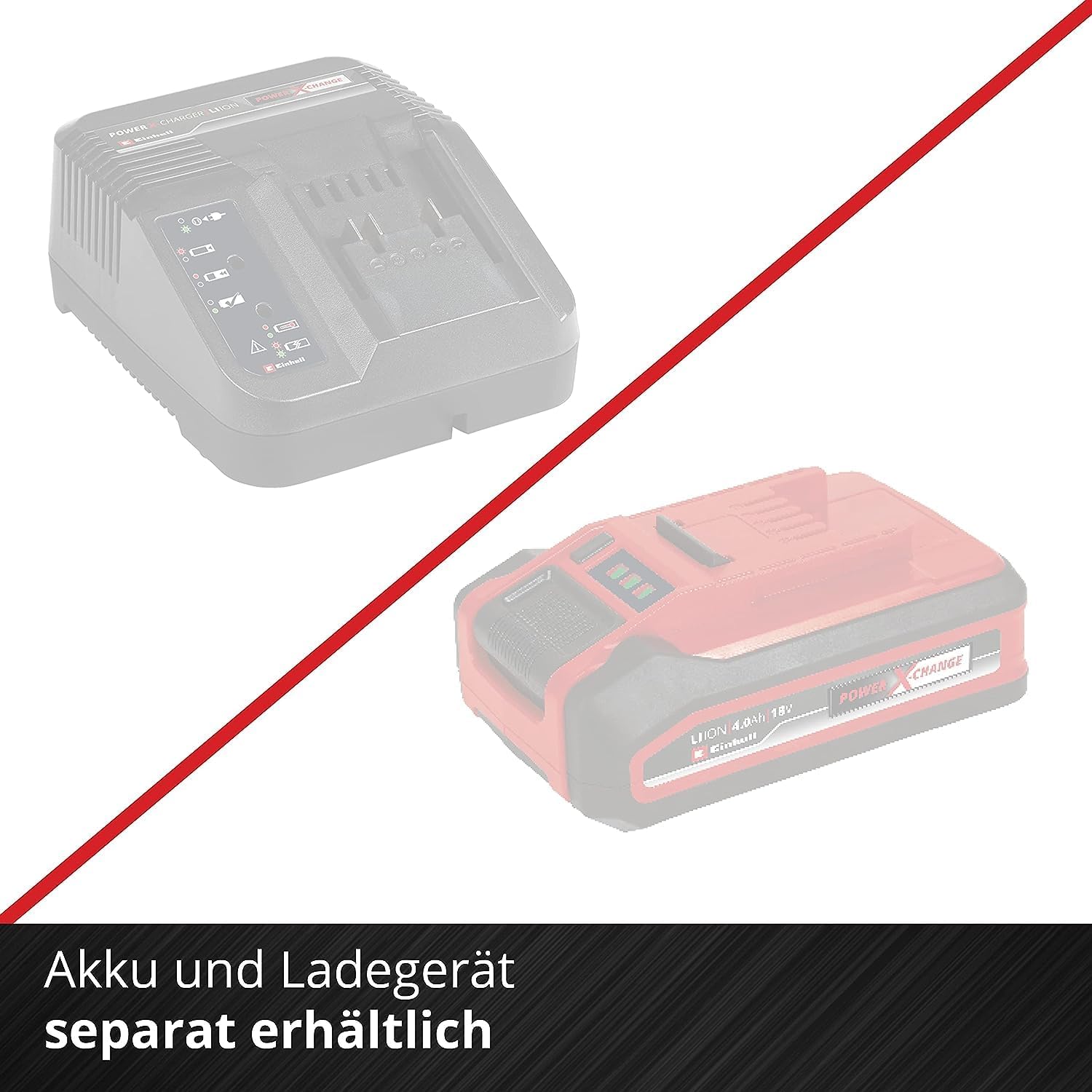 Einhell Akku-Heckenschere ARCURRA 18/55 Power X-Change (18 V, 55 cm Schnittlnge, 18 mm Zahnabstand, inkl. Schnittgutsammler, schmaler Frontgriff, ohne Akku)