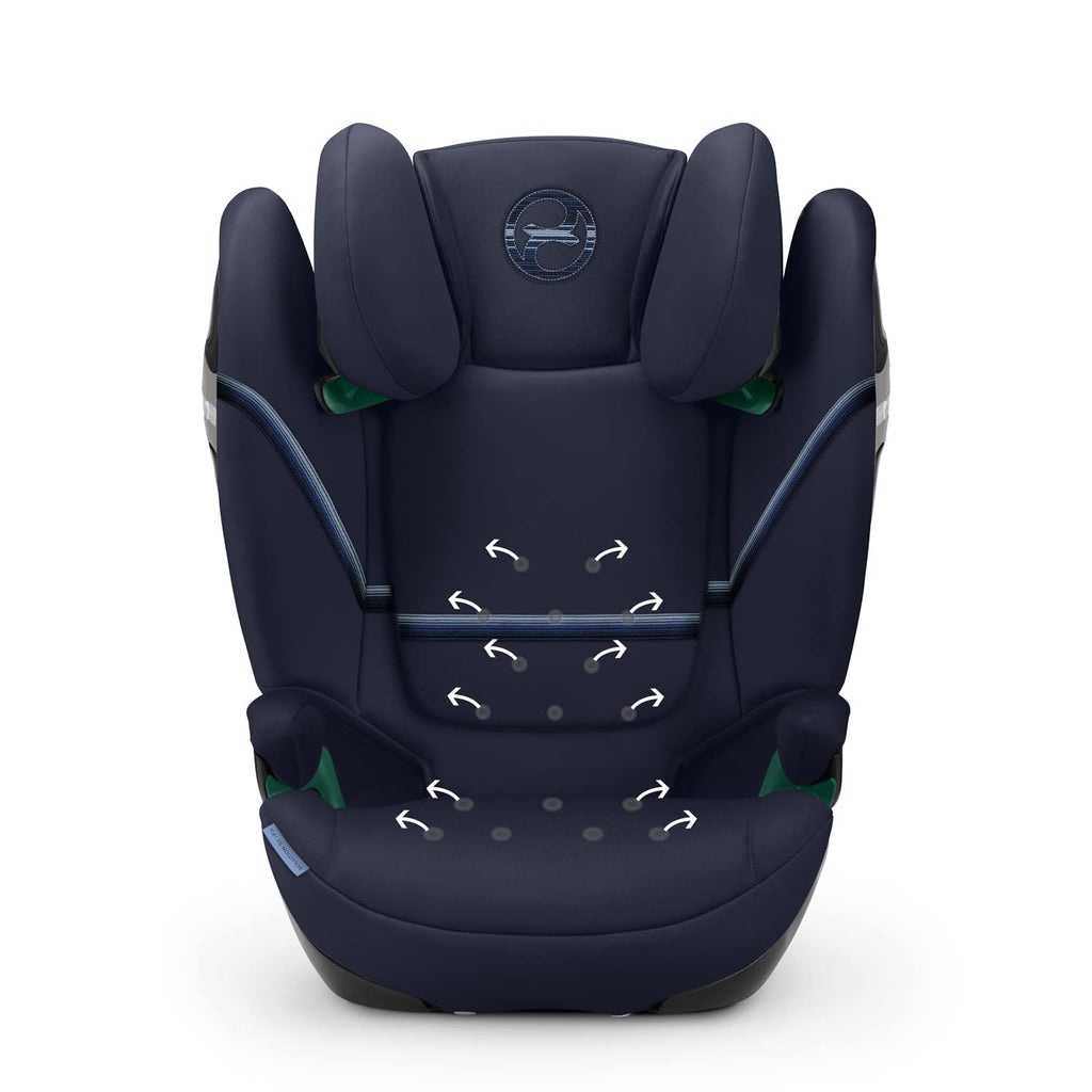 CYBEX Gold Kindersitz Solution S2 i-Fix, Für Autos mit und ohne ISOFIX, 100 - 150 cm, Ab ca. 3 bis 12 Jahre (15 - 50 kg), Lava Grey