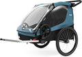 Thule Courier Fahrradanhänger Hunde, Fahrradanhänger für 2 Kinder Aegean Blue One-Size