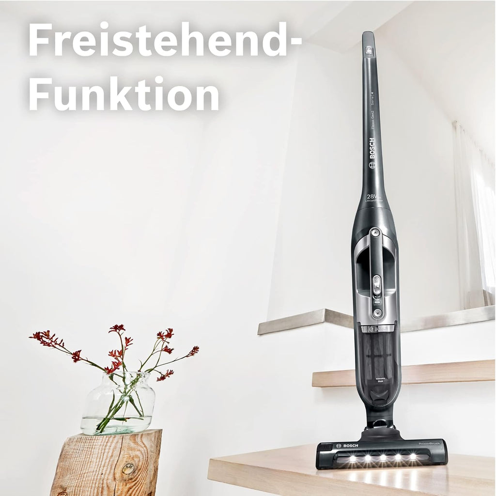 Bosch Akku-Staubsauger Flexxo 2in1 Serie 4 BBH32101, kabelloser Handstaubsauger, beutellos, hohe Saugleistung, Lange Laufzeit, Kurze Ladezeit, Fugendüse, alle Bodenarten, schwarz