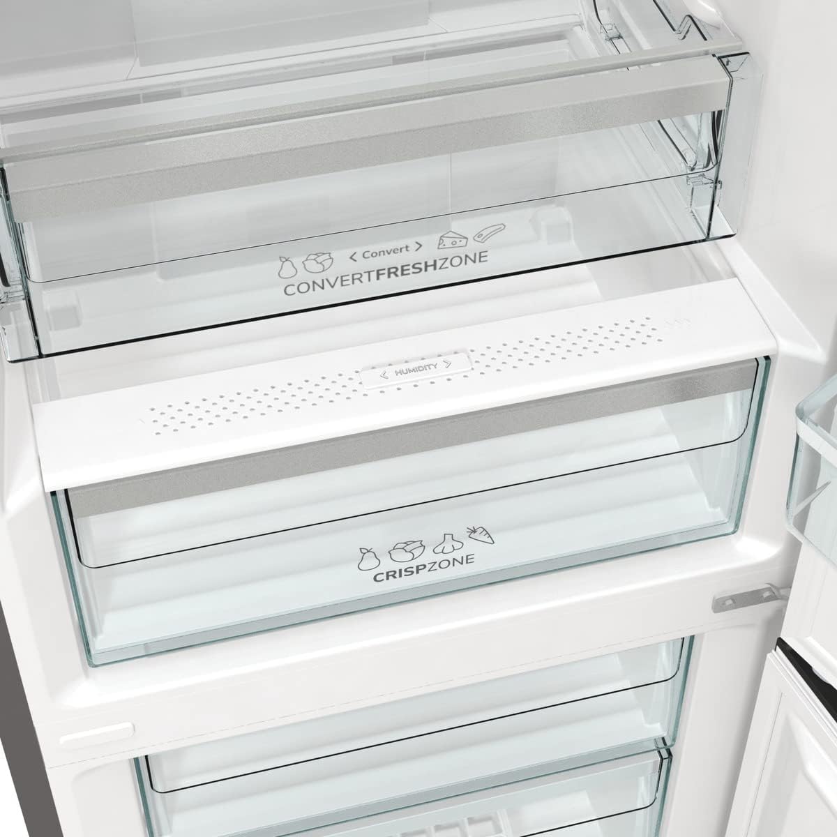 Gorenje N 619EAW4 Kühl-Gefrier-Kombination / LED Display / 186 cm / 300 l / NoFrostPLus / Gemüsefach mit Feuchteregler / FastFreeze / weiß