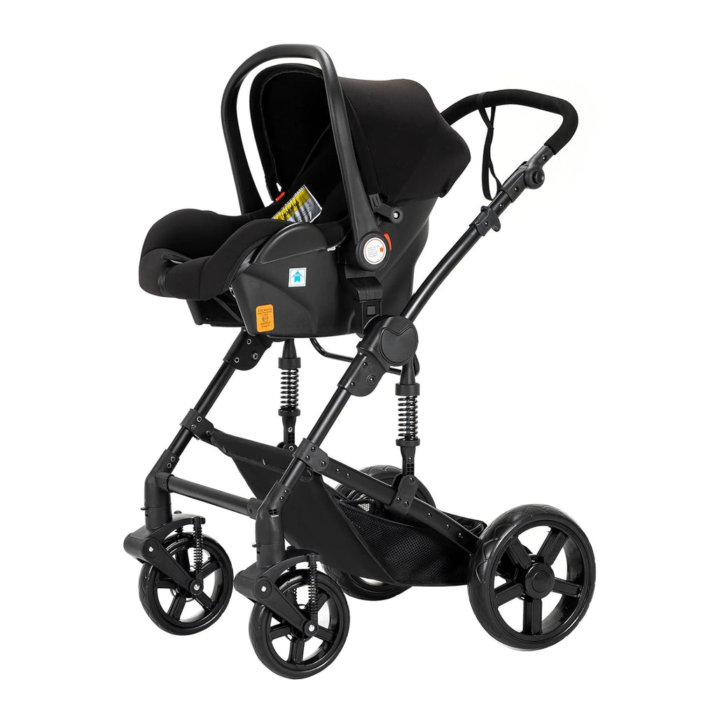 3 in 1 Kombikinderwagen 3 in 1 Reisesysteme Kinderwagen Infant Hochlandschaft Liegender Buggy Kinderwagen Neugeborenen Kinderwagen Faltbarer Standardkinderwagen (906 White)