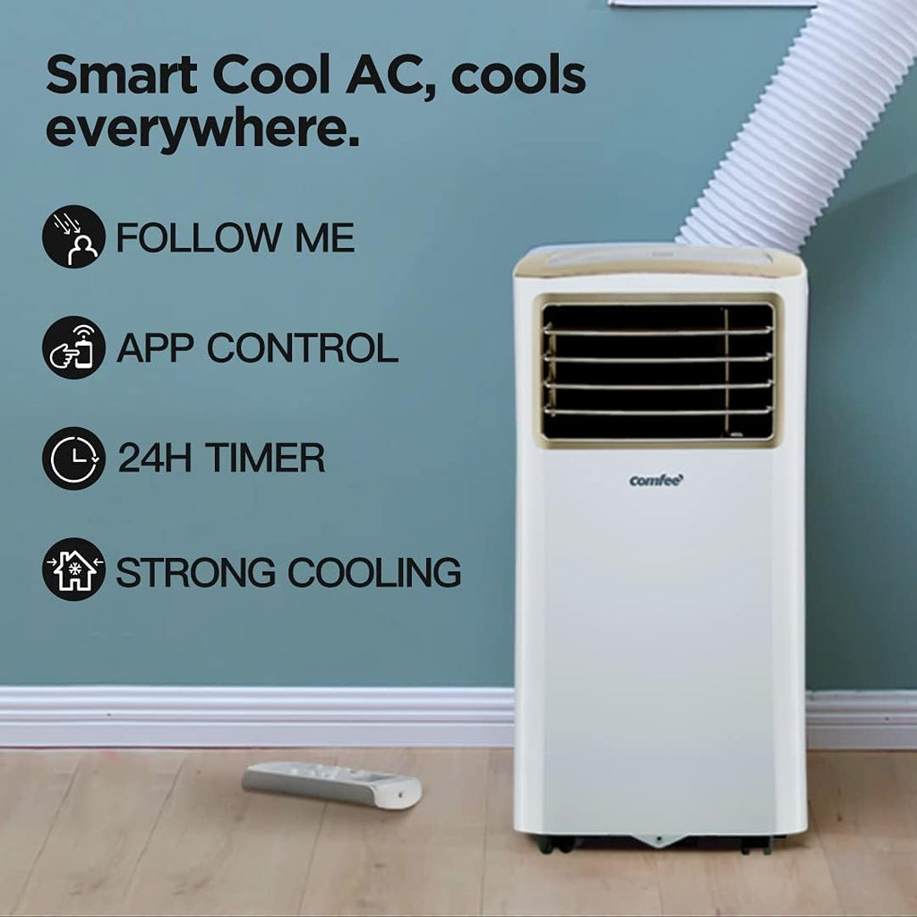 Comfee Mobiles Klimagert Easy Cool 2.0, 7000 BTU 2,0kW, Kühlen&Ventilieren&Entfeuchten, Raumgre bis 68m(25㎡), APP-Steuerung/Alexa/Google Home/IFTTT, Mobile Klimaanlage mit Abluftschlauch