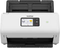 Brother ADS-4500W, Flexibler Dokumentenscanner mit USB, LAN und WLAN, Duplex Scan, Touchscreen, ADS4500WRE1, Weiß