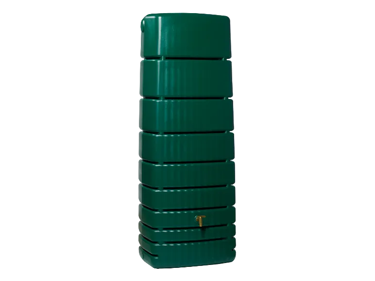 4rain Regentonne »SLIM«, 650 Liter Volumen, inklusive Auslaufhahn und Windsicherung