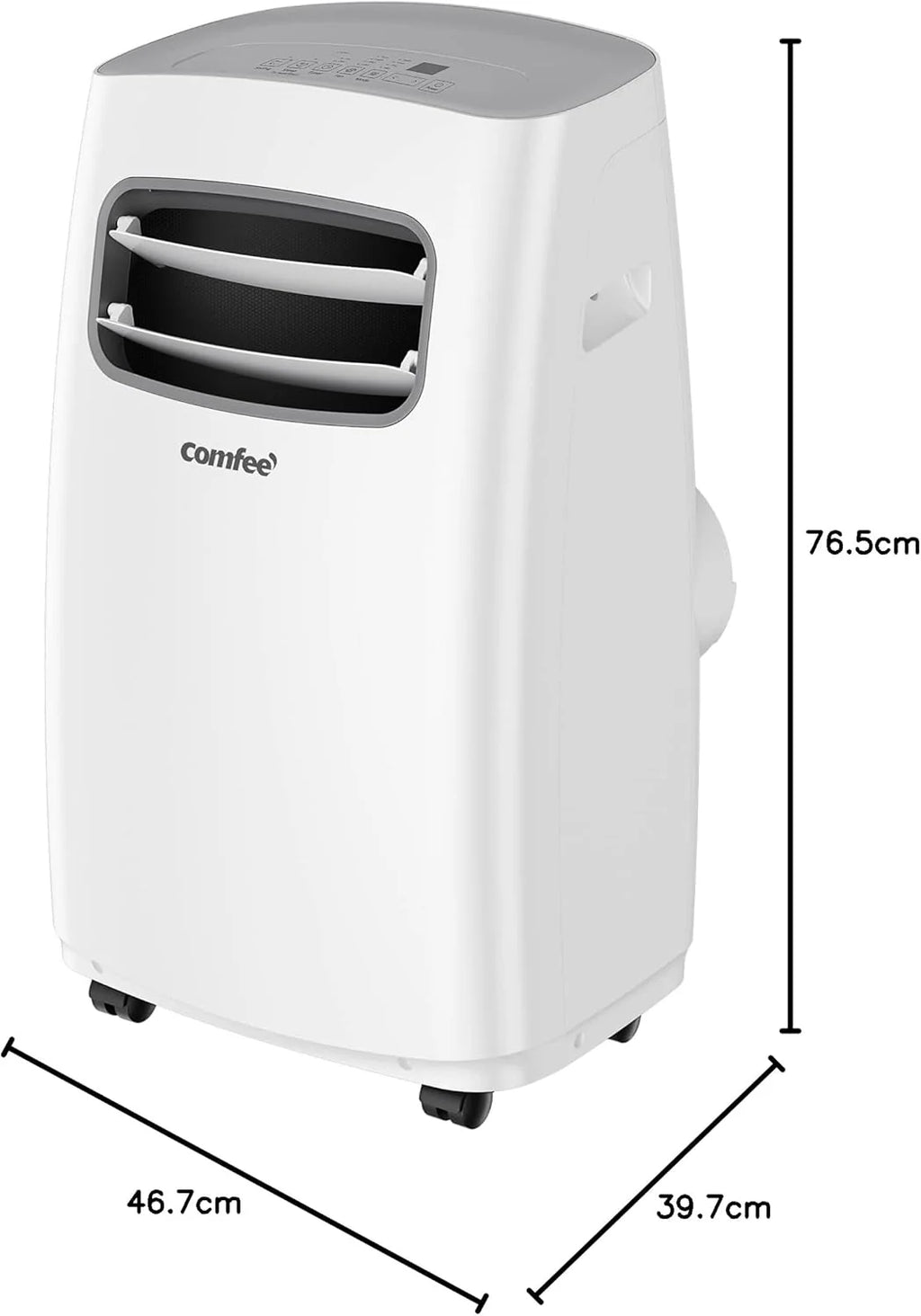 Comfee Mobiles Klimagerät MPPH-09CRN7, 9000 BTU 2,6kW, Kühlen&Ventilieren&Entfeuchten, Raumgröße bis 88m³(33㎡), Mobile Klimaanlage mit Abluftschlauch