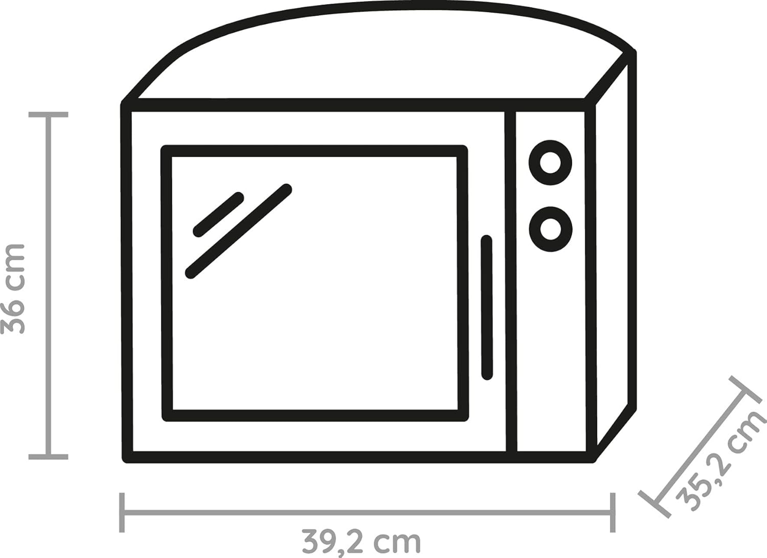 Bauknecht MW 39 WSL / Kombination Grill und Mikrowelle / Crisp Funktion / 700 W / 13 L Garraum / Super-Kompakt Design / Dampfgarfunktion / Schnellauftau-Funktion, Weiß/Silber