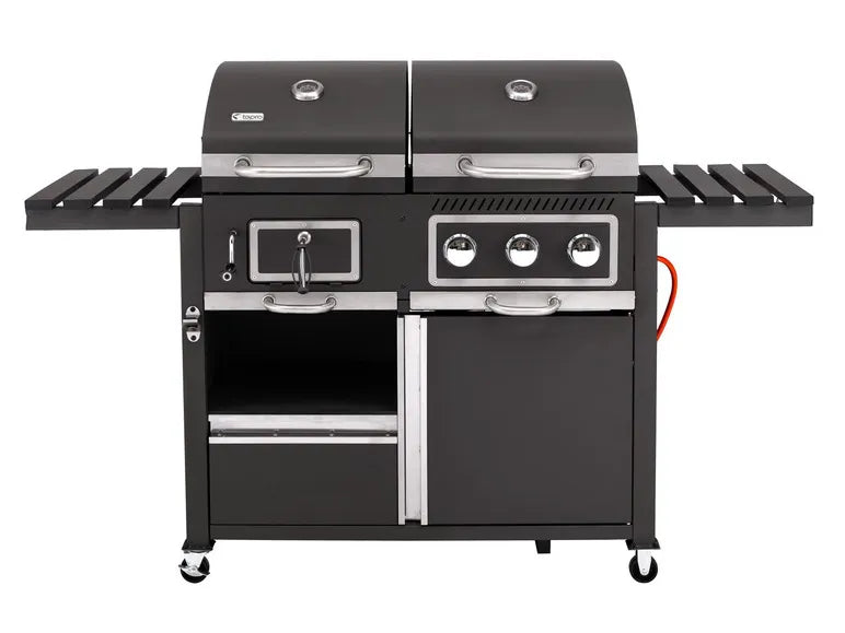 tepro Kohle-Gas-Grill »Toronto Kombi«, 8,7 kW Leistung, 3 Edelstahlbrenner, 2 Ablagen